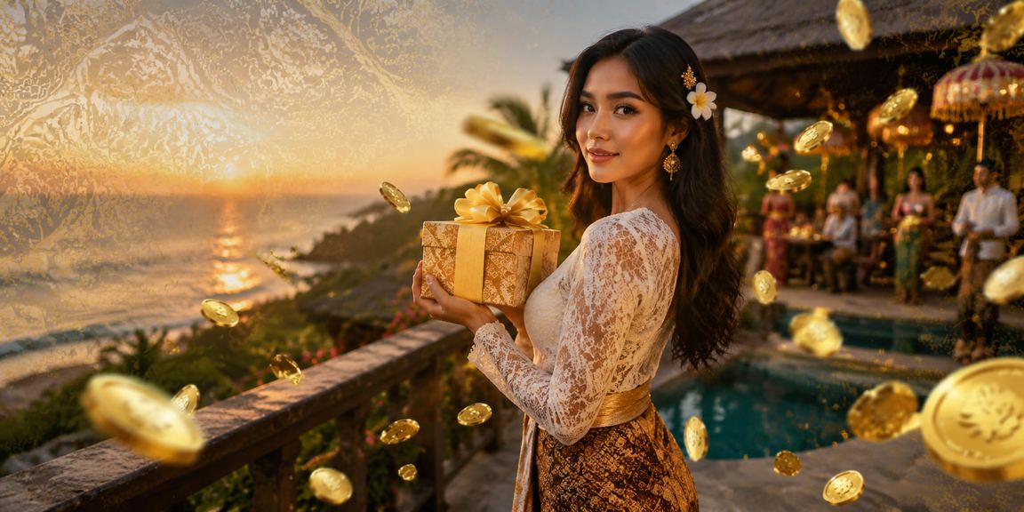Pemandangan pantai dengan nuansa hiburan kasino malam di Indonesia