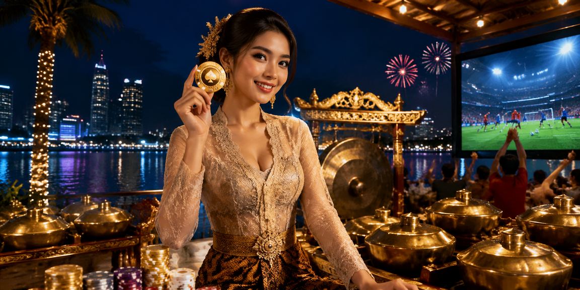 Model wanita mengakses permainan slot dari smartphone dengan tampilan aman